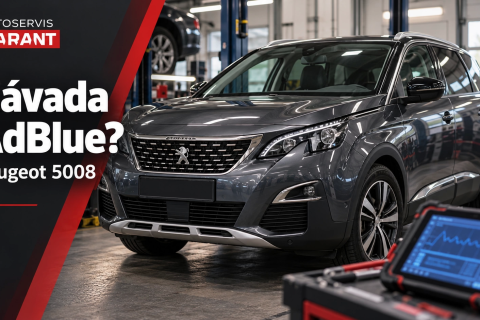 Diagnostický report Peugeot 5008: hlášení závady AdBlue po výměně NOx snímače